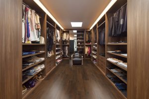 wide dressing room, interior of a modern house